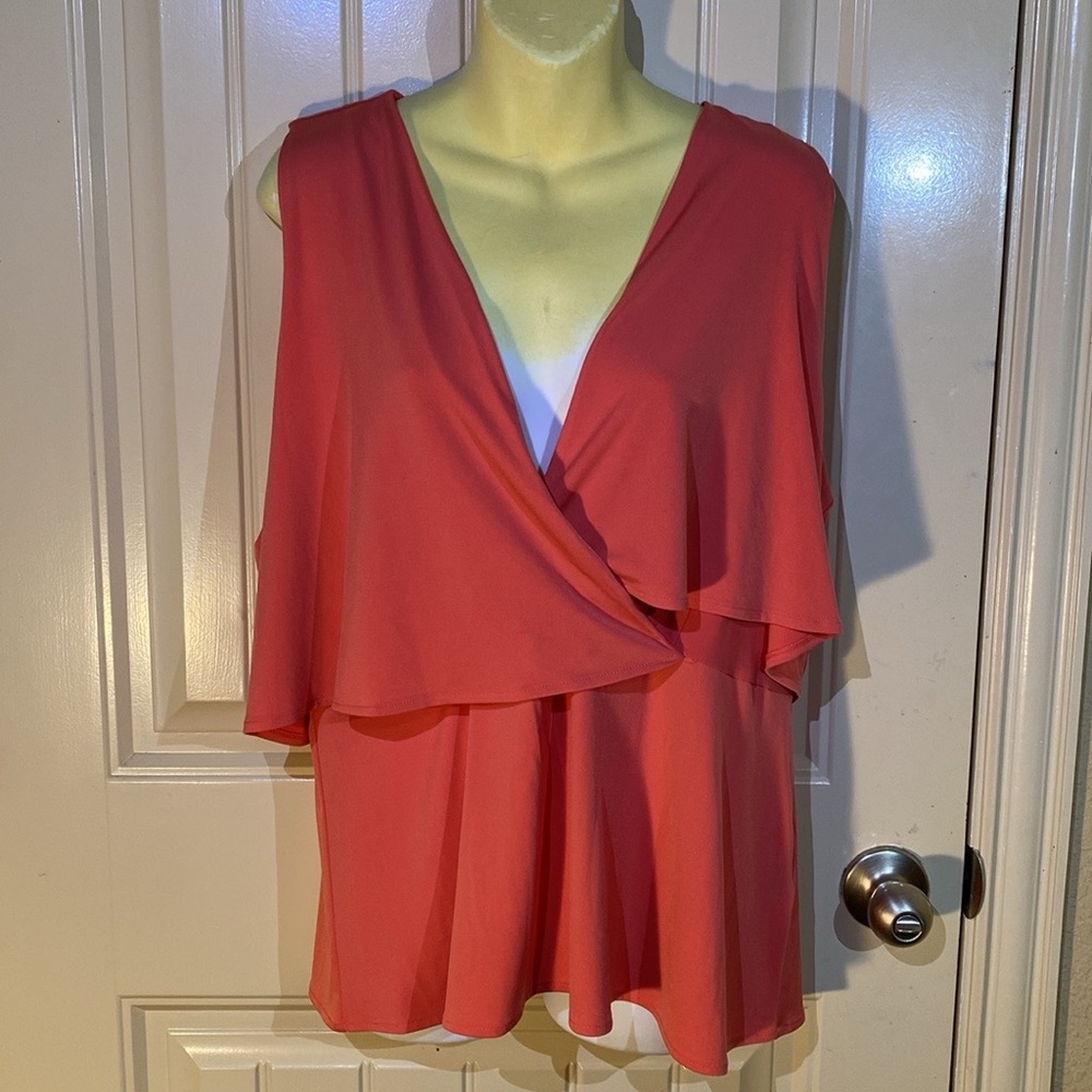 NWT - PREMISE coral knit top - sz PXL - MSRP $68.